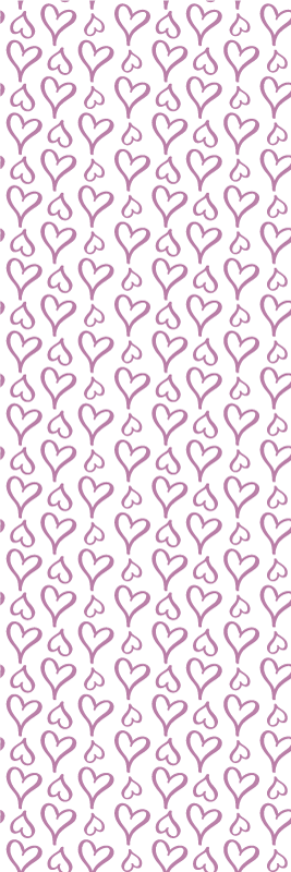 Vinyl teppich schlafzimmer mit pinken herzmotiven - TenStickers