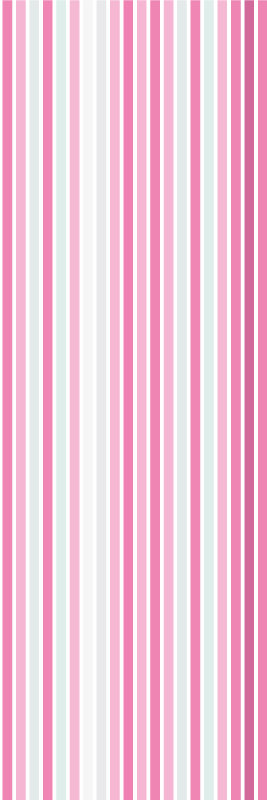Vinyl teppich schlafzimmer vertikales rosa-weißes muster - TenStickers