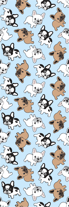 Vinyl teppich schlafzimmer im french bulldog design - TenStickers