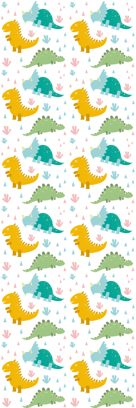 Vinyl teppich schlafzimmer mit niedlichem dinosaurier-muster - TenStickers