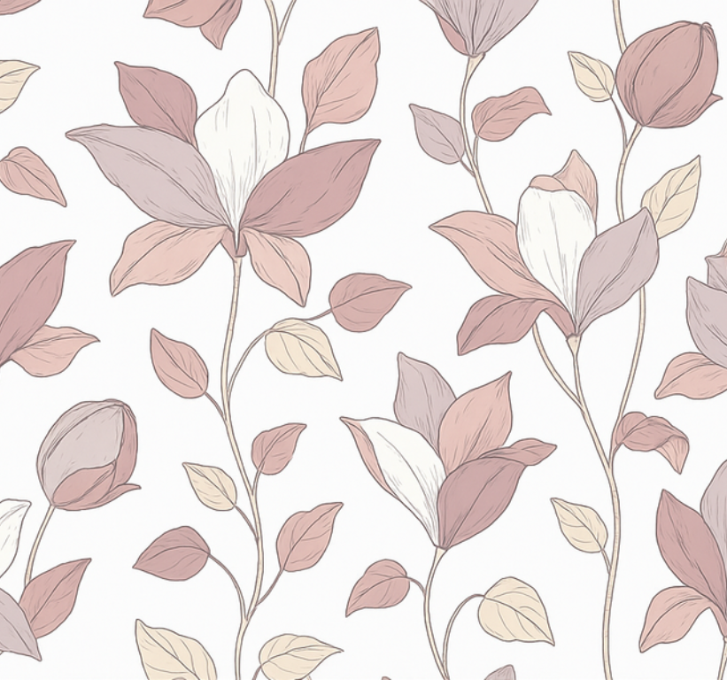 Vinyl teppich schlafzimmer pinke blumen - TenStickers