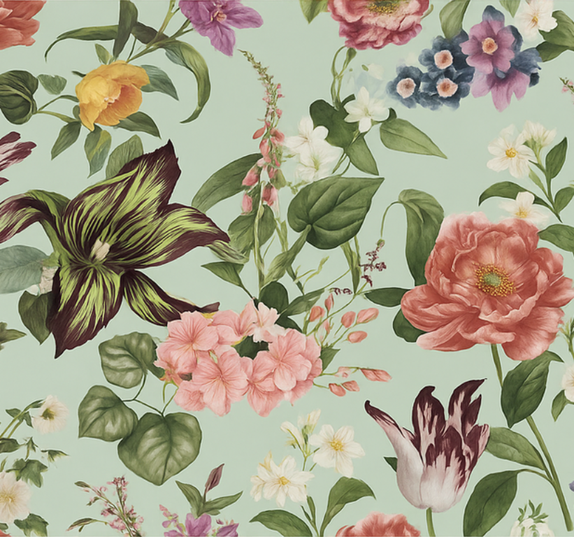 Vinyl teppich schlafzimmer bunte frühlingsblumen - TenStickers