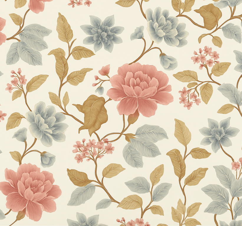 Vinyl teppich schlafzimmer romantische blumenmuster - TenStickers