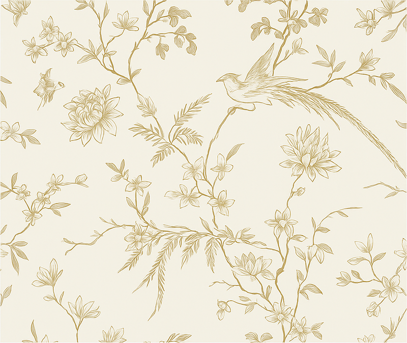 Vinyl teppich schlafzimmer mit elegantem blumenmuster - TenStickers