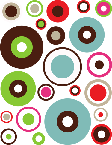 Vinyl teppich geometrisch einfache kreise - TenStickers