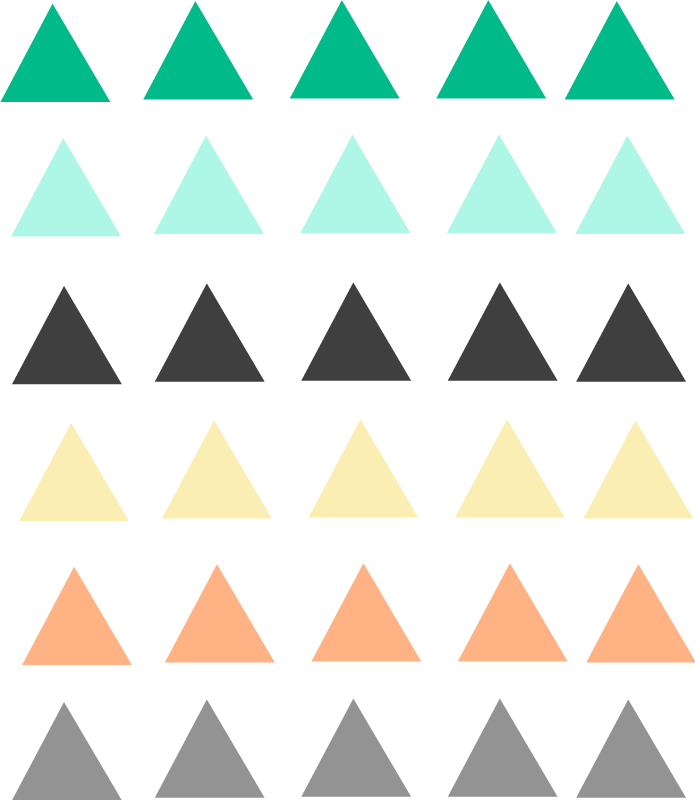 Vinyl teppich geometrisch 30 kleine dreiecke für babys - TenStickers
