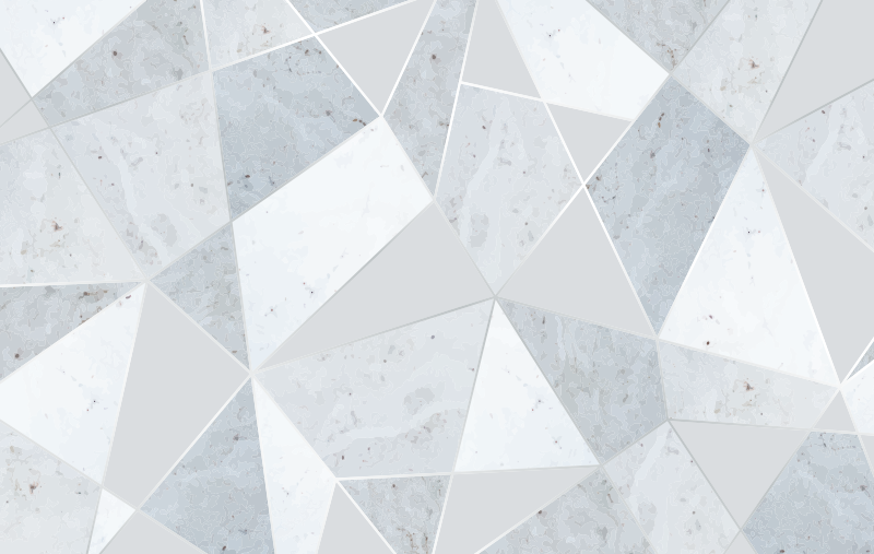 Vinyl teppich geometrisch in schlichtem grauem marmor - TenStickers