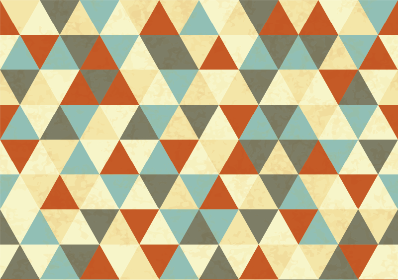 Vinyl teppich geometrisch in buntem dreiecksmuster - TenStickers