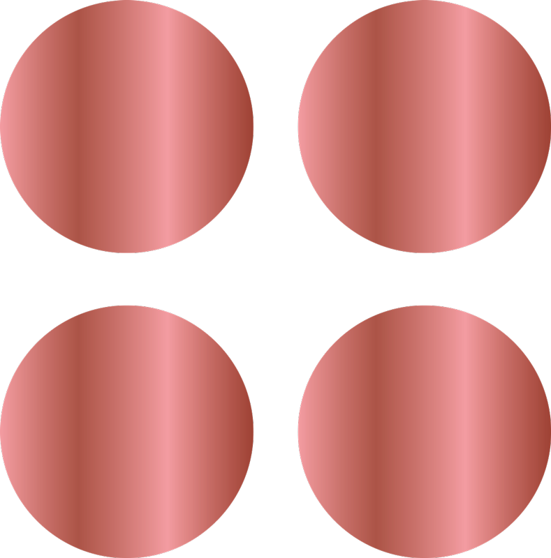 Vinyl teppich geometrisch roségold punkte - TenStickers
