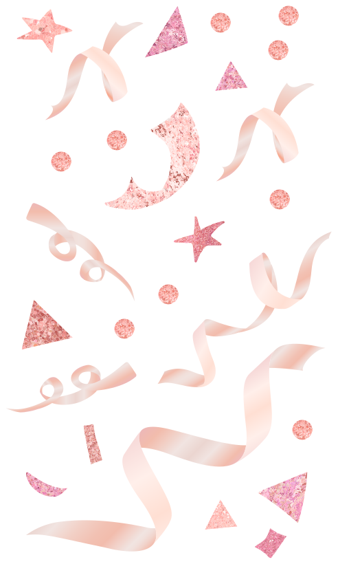 Vinyl teppich geometrisch in zartem rosé-konfetti - TenStickers