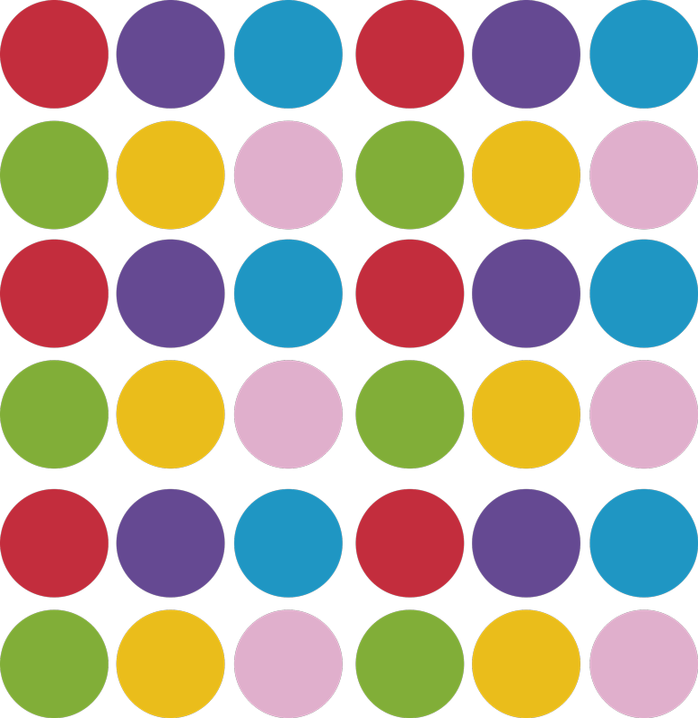 Vinyl teppich geometrisch mit buntem kreisdesign - TenStickers