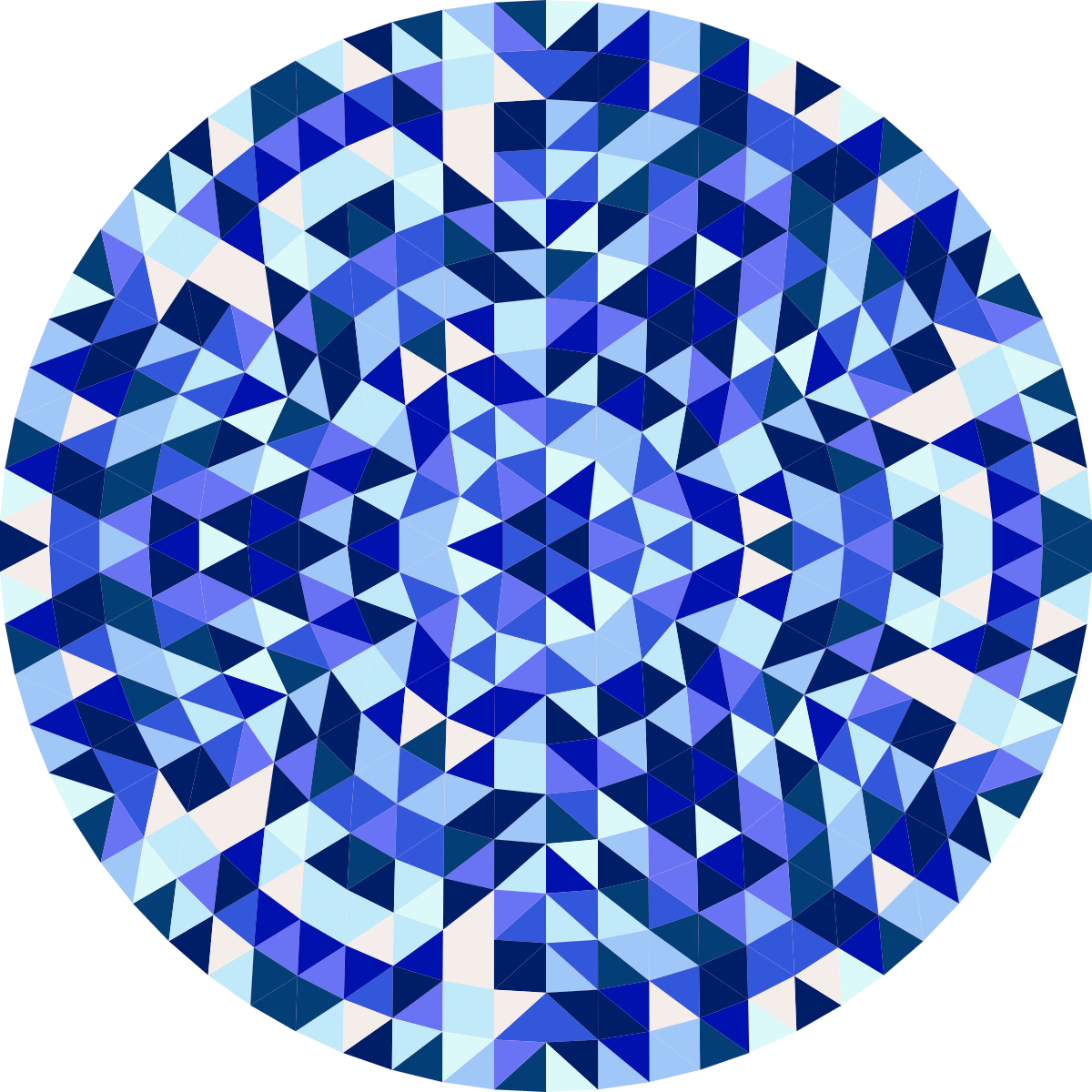 Vinyl teppich geometrisch mit kreisblauem muster - TenStickers