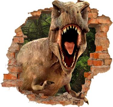 Vinyl teppich kinderzimmer 3d t-rex design - TenStickers