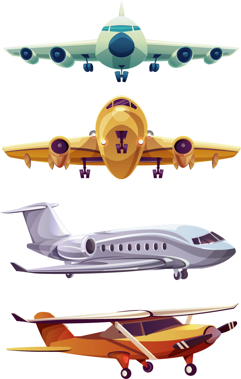 Vinyl teppich kinderzimmer flugzeug-set - TenStickers