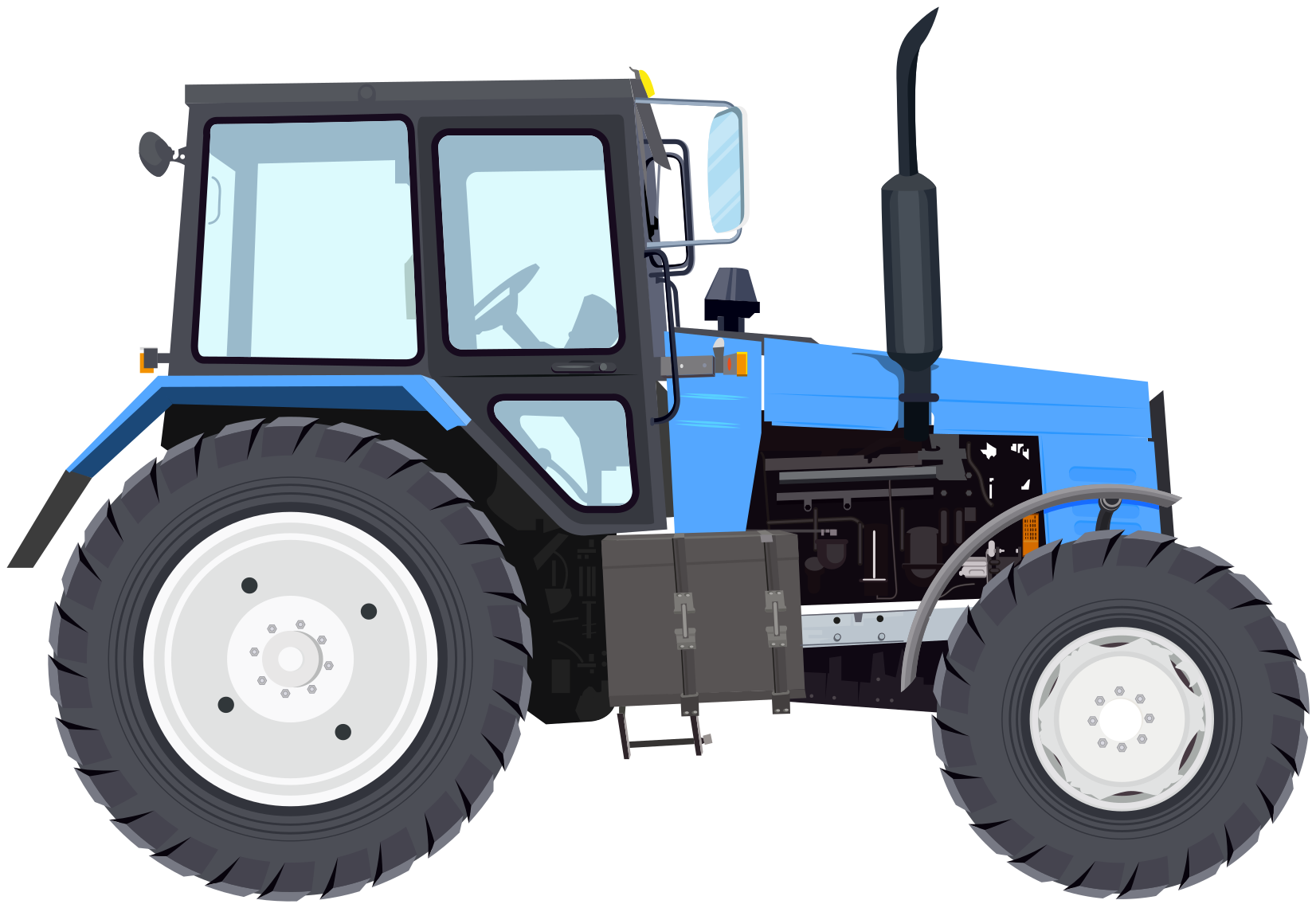 Vinyl teppich kinderzimmer blauer moderner traktor - TenStickers