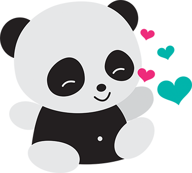 Vinyl teppich kinderzimmer mit süßem panda-bären - TenStickers