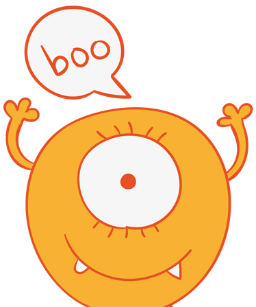 Vinyl teppich kinderzimmer mit gelber monster aufkleber - TenStickers