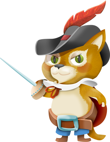 Vinyl teppich kinderzimmer mit puss in boots - TenStickers