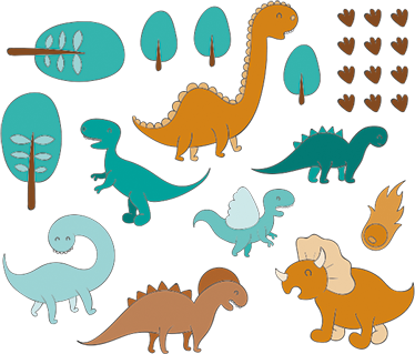 Vinyl teppich kinderzimmer jurassic landschaft aufkleber - TenStickers