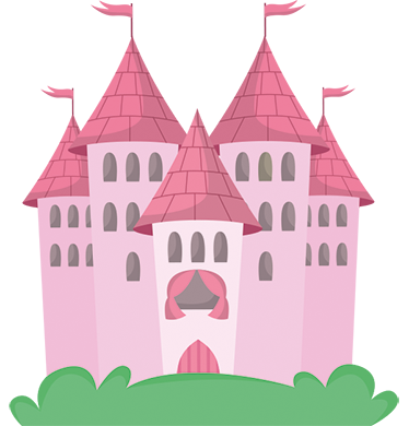 Vinyl teppich kinderzimmer rosa schloss - TenStickers