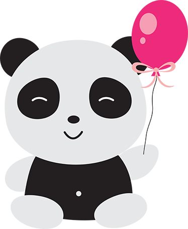 Vinyl teppich kinderzimmer panda mit pinkem ballon - TenStickers