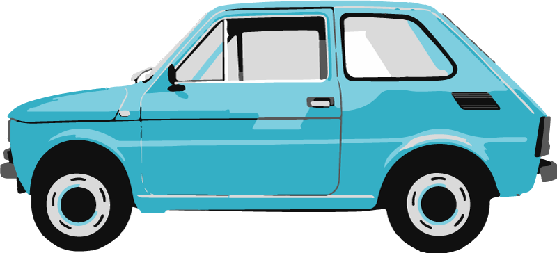 Vinyl teppich kinderzimmer blaues vintage auto - TenStickers
