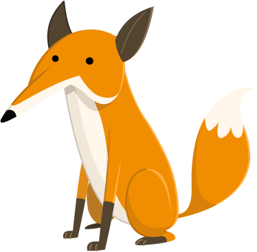Vinyl teppich kinderzimmer fuchs im sitzen - TenStickers
