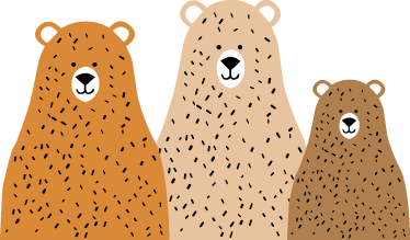 Vinyl teppich kinderzimmer drei bären freunde - TenStickers