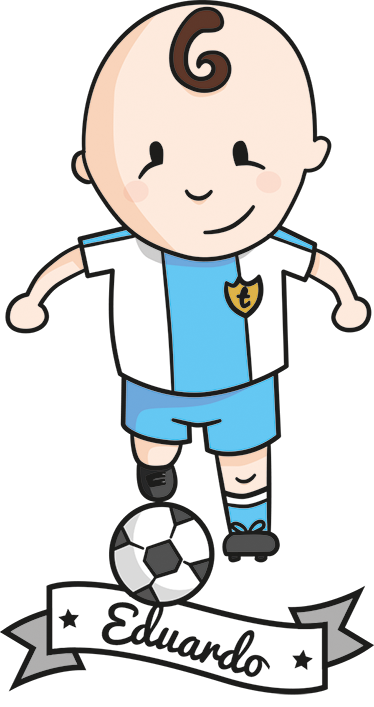 Vinyl teppich kinderzimmer fußballspieler mit namen - TenStickers