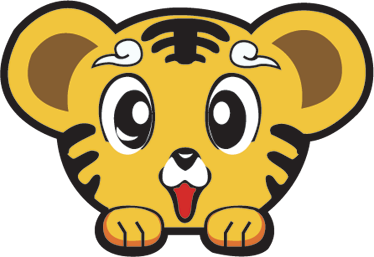 Vinyl teppich kinderzimmer glücklicher baby tiger - TenStickers