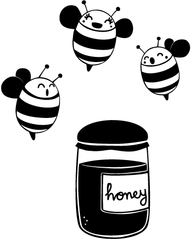 Vinyl teppich kinderzimmer honig und bienen - TenStickers