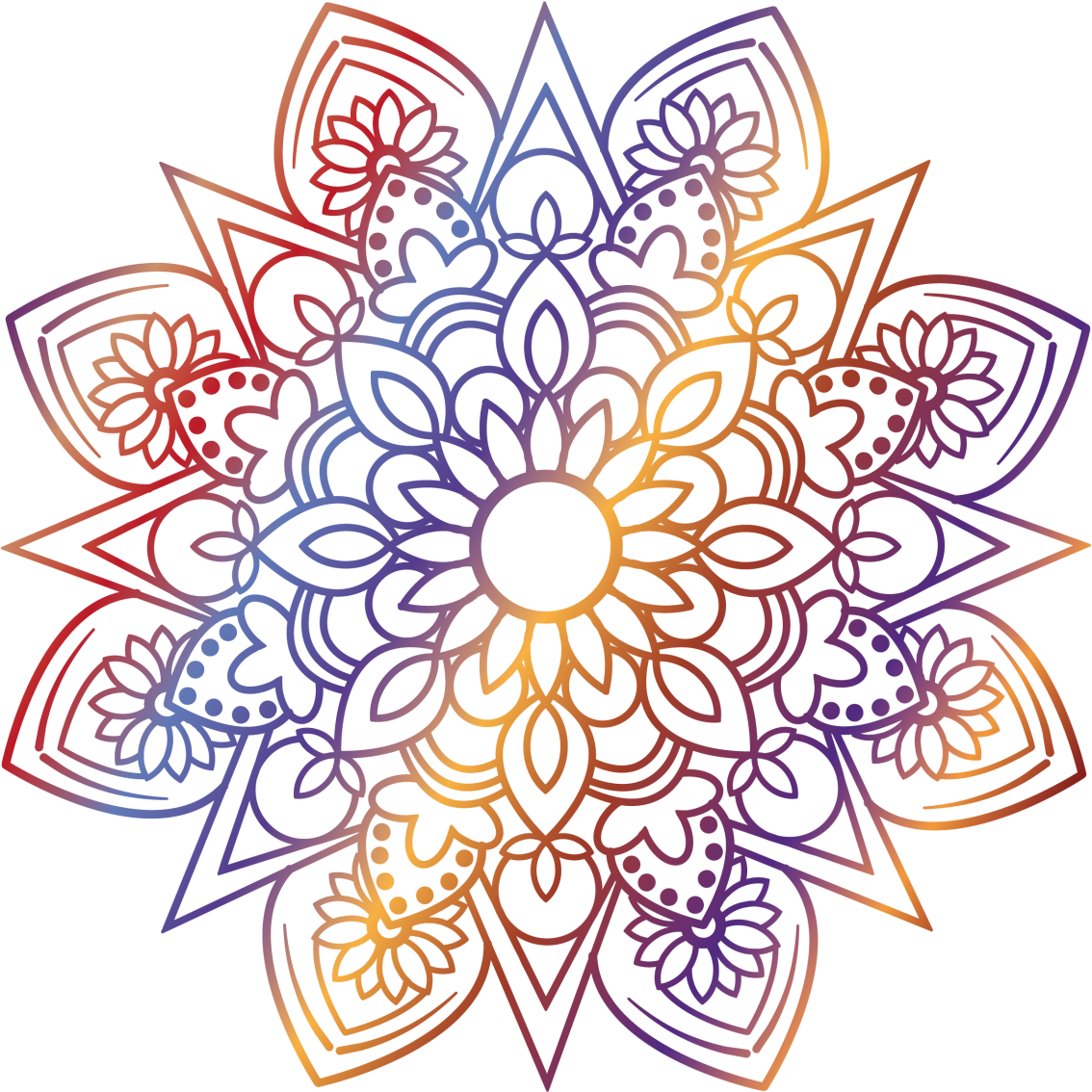 Vinyl teppich schlafzimmer lebhaftes feuriges mandala - TenStickers