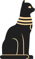 Vinyl teppich schlafzimmer Ägyptische katze - TenStickers