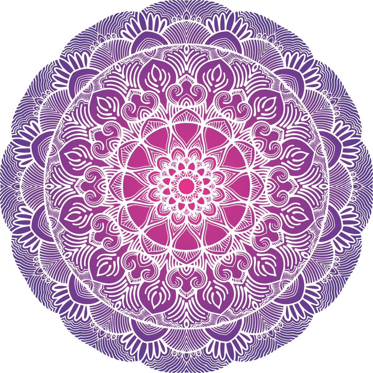 Vinyl teppich schlafzimmer lila lebensblumen mandala - TenStickers