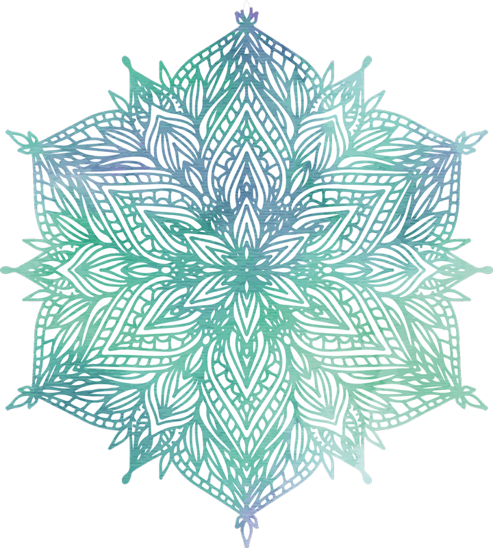 Vinyl teppich schlafzimmer türkis mandala - TenStickers