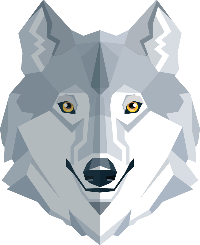 Vinyl teppich schlafzimmer mit abstraktem wolf design - TenStickers
