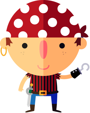 Vinyl teppich kinderzimmer mit piratenmotiv - TenStickers