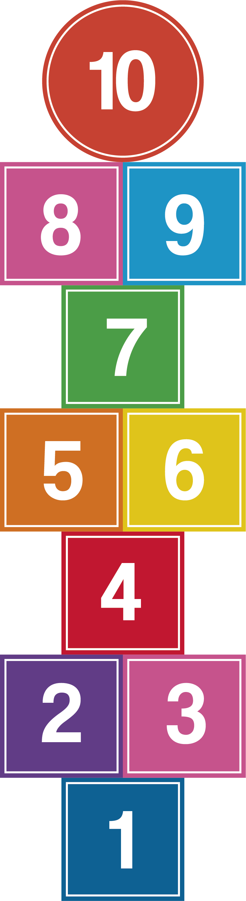 Vinyl teppich spiele bunte hüpfekreide - TenStickers