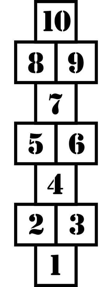 Vinyl teppich spiele moderne hüpfspielmatte - TenStickers