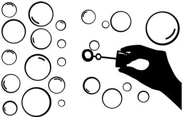 Vinyl teppich spiele dekorative hand silhouette blasen - TenStickers