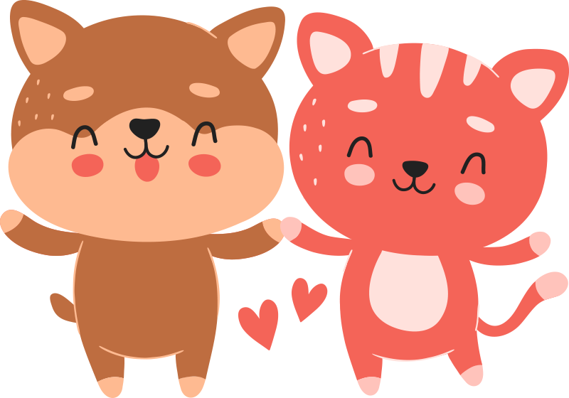 Vinyl teppich kinderzimmer hunde freundschaft abzeichen - TenStickers