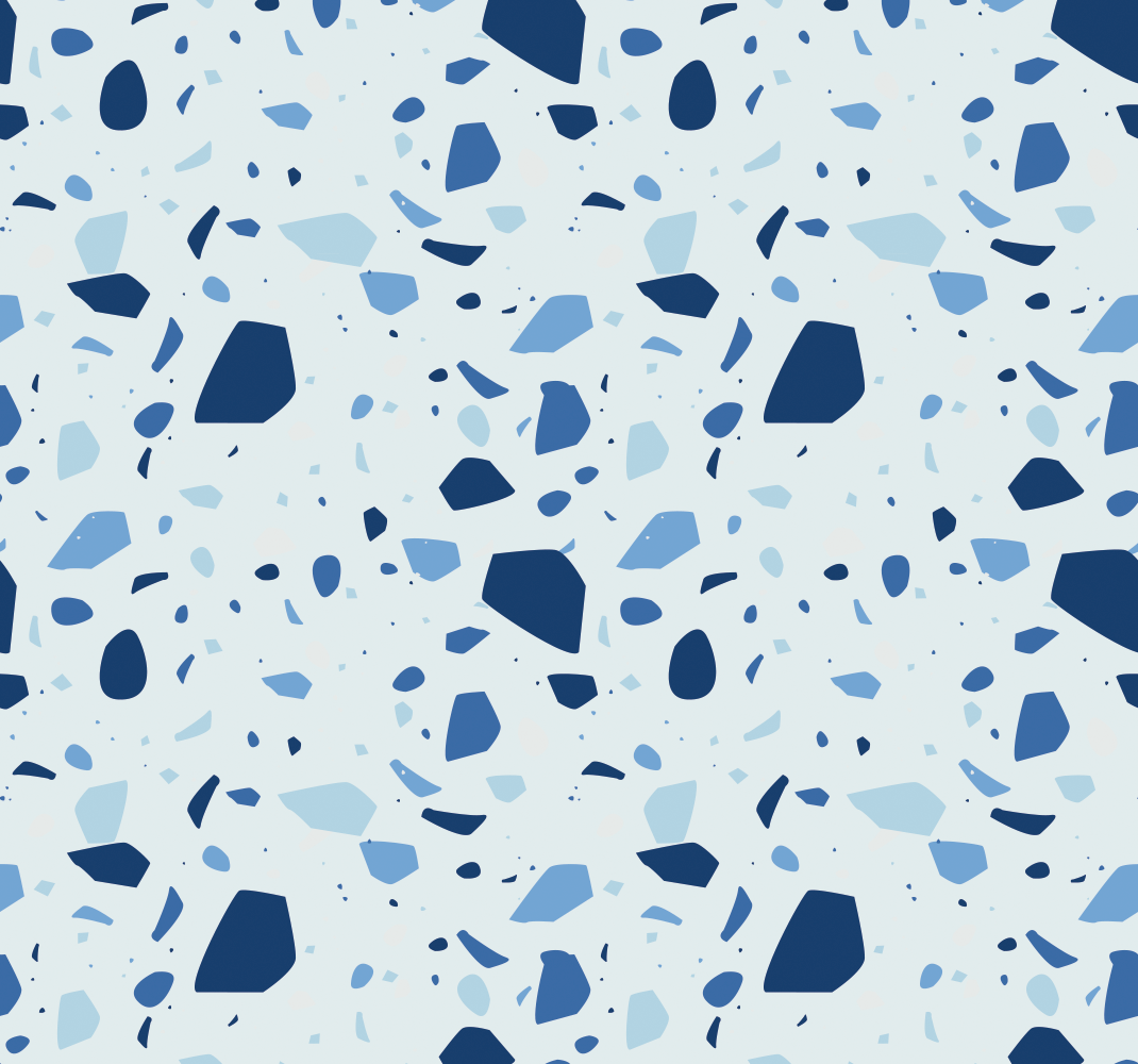 Vinyl teppich bad in blauem terrazzo design - TenStickers