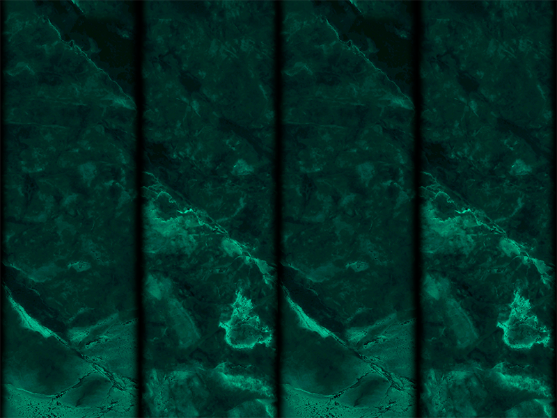 Vinyl teppich bad mit schwarzem und grünem marmor-effekt - TenStickers