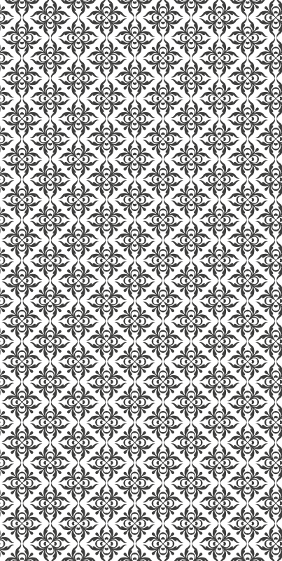 Vinyl teppich bad mit schwarzem fliesenmuster - TenStickers