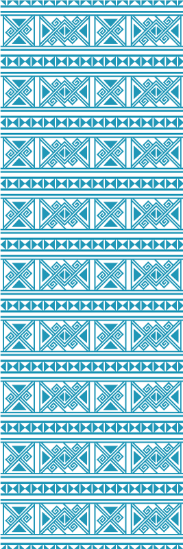 Vinyl teppich bad mit blauem muster - TenStickers