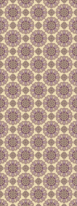 Vinyl teppich bad lila ethnisches mandala - TenStickers