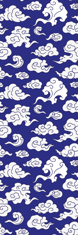 Vinyl teppich bad weiße wolken auf blauem hintergrund - TenStickers