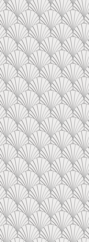 Vinyl teppich bad mit art deco muschel-muster - TenStickers