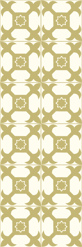 Vinyl teppich bad mit hellem eleganten fliesenmuster - TenStickers