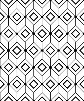 Vinyl teppich geometrisch mit modernen diamantelementen - TenStickers